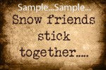 T43 - "Snow Friends Stick Together" Signs